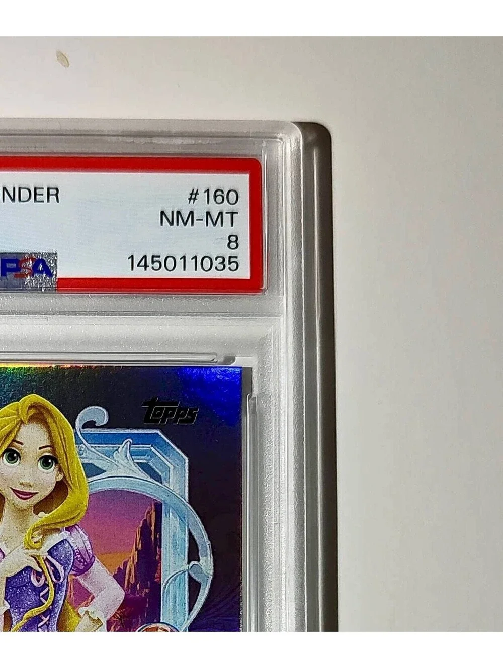 Rapunzel 2025 Topps Disney Cartoon Princess #160 Card Tangled PSA 8